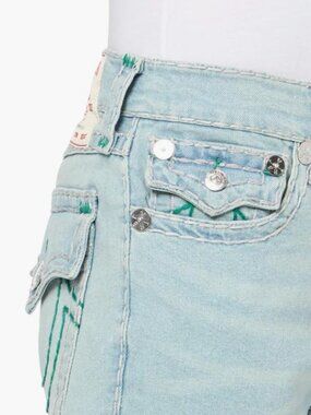 True Religion Rocco Super T Raw Hem Shorts - Size 29 (31–32 Waist)